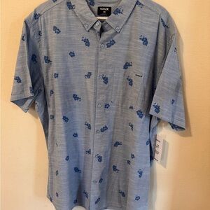 Hurley Light Blue Floral Casual Shirt